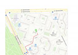 Схема пути движения к объекту от ближайших остановок общественного транспорта.
Путь следования к ГБДОУ детский сад №41: остановка "ул. Бухарестская дом 118" (автобус №56, №57; трамвай №45, №49). Расстояние до объекта от остановки транспорта 334 метра. Время движения (пешком)-5,5 мин.